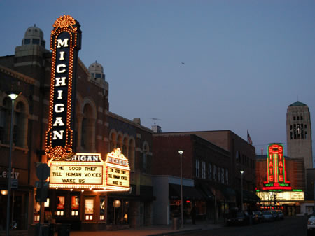 Michigan Theatre - 2004 Night Shot (newer photo)